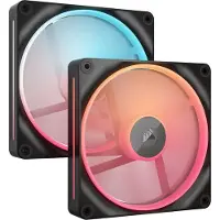 Corsair iCUE Link LX140-R RGB kabinettvifte 140 mm omvendt vifteblad, svart 2-pk