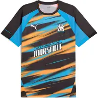 Puma Olympique de Marseille Faster Jersey Men, Clothing, Heat Fire/Azure, M