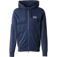 EA7 for man. 7M000568_AF13512 Hooded sweatshirt Logo Series navy (S), Casual, Sport, Cotton, Multisport