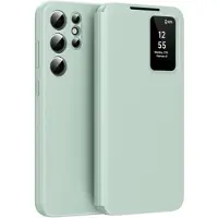 Mtp Products Samsung Galaxy S22 Ultra 5G Smart Clear View Flip-etui med kortspor - lysegrønn