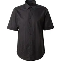 Armani Exchange for man. XM001935AF16631UC001 Jacquard shirt black (S), Casual, Cotton, Short sleeve