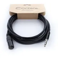 Cordial 14812, XLR, Hankjønn, 6.35mm, Hankjønn, 3 m, Sort