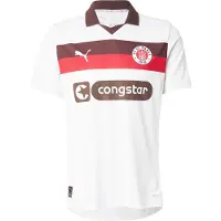 Puma FC St. Pauli 25/26 Away Jersey Men, Clothing, White/Espresso Brown, XS