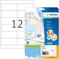 Herma Premium - Papir - matt - permanent selv-adhesiv - hvit - 97 x 42.3 mm 120 etikett(er) (10 ark x 12) laminerte etiketter