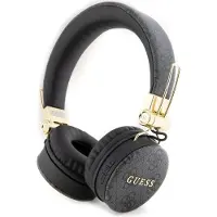 GUESS 4G On-Ear trådløse hodetelefoner med metall-logo - svart