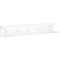 Kids Concept Hylle m. Knagger - 60x10 cm - Tre - Hvit - - OneSize - Hylle