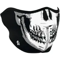 Zan Headgear Half Face Mask BW Skull