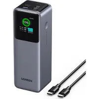 UGREEN Nexode - Strømbank - 5 / 9 / 12 / 15 / 20 V - 200 watt - litiumion - 25000 mAh - 90 Wh - utgangskontakter: 3