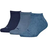 Puma Ankelsokker - 3-pack - Kids Sneaker - Denim Blue - - 23/26 - Sokker