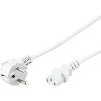 Goobay Power cable C13 1x90° - Hvit - 5 m