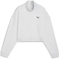 Puma Wardrobe Essentials Go Together Oversized Crew Sweatshirt Youth, Shop, Alpine Snow/Melange, 9-10Y