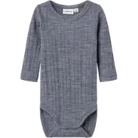 Name it Body I/e - Ull - Noos - NbmWang - Folkstone Grå - - 50 - Langermet Body