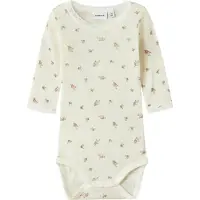 Name it Body I/e - Ull - Noos - NbfWang - Snow White/Small strøm - - 50 - Langermet Body