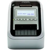 Brother QL-820NWBc - Etikettskriver - tofarget (monokrom) - direktetermisk - Rull (6,2 cm) - 300 x 600 dpi - inntil 110 etiketter/min - Bluetooth 5.2, USB, Wi-Fi(n), LAN - kutter - glanshvit, svart