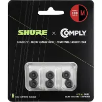 Shure EACYF1-6M Black Foam Sleeves 6 Pieces Medium