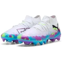 Puma FUTURE 8 PRO BRILLIANCE FG/AG Football Boots Women, Shoes, White/Fizzy Apple/Bright Aqua, 37.5