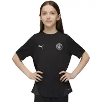 Puma Manchester City Training Jersey Youth, Clothing, Black/Silver, 13-14Y