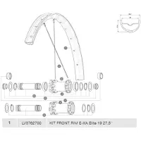 Mavic E-xa Elite 19 Framfelg