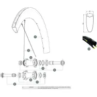 Mavic Cosmic Pro Carbon Sl C Disc Venstre Eiker 12 Enheter