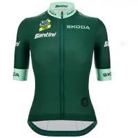 Santini Tour De France Avec Zwift Green 2025 Kort Ermet Trøye