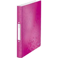 Leitz WOW - Ringperm - for A4 (210 x 297 mm) - kapasitet: 190 ark - metallisk rosa