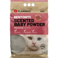 Flamingo Bentonite Scented Baby Powder Kattesand