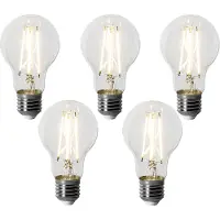 LUEDD Sett med 5 E27 dimbare LED-pærer A60 6W 500 lm 3000K