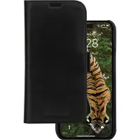 dbramante1928 Lynge lommebokdeksel for iPhone 15 Pro, fullnarvet skinn, svart