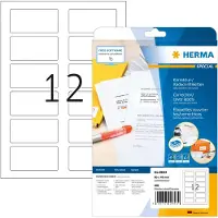 Herma Special - Papir - matt - permanent selv-adhesiv - hvit - 80 x 40 mm 300 etikett(er) (25 ark x 12 opake arkivmappeetiketter