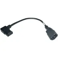 Microconnect - Strømadapter - power IEC 60320 C13 rett til IEC 60320 C14 vinklet - AC 250 V - 10 A - 30 cm - svart