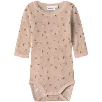 Name it Body I/e - Ull - Noos - NbfWang - Shadow Grå/Small flyt - - 62 - Langermet Body