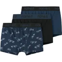 Name it Boxershorts - Noos - NkmBoxer - 3-pack - Titan/Svart - - 13-14 år (158-164) - Boxershorts
