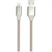 GreyLime flettet USB-A/Lightning-kabel - MFi-sertifisert - 2m - beige