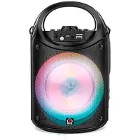 Reig Bluetooth Speaker With Led Lights Usb Input And Radio 19.4x18.9x3.02 Cm Mikrofon