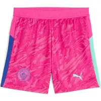 Puma Manchester City 25/26 Goalkeeper Shorts Youth, Clothing, Pink Pes/Aquatic, 7-8Y
