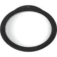 Rösle Glass lid 24 cm Clear/Black Glass/Silicone