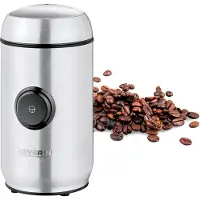 Severin KM 3879 - Krydder/kaffe-kvern - 150 W - børstet rustfritt stål / svart