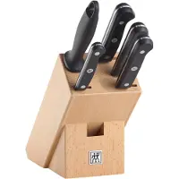 Zwilling Gourmet, Kniv / Skjærer blokk sett, Rustfritt stål, Plast, Tre, Rustfritt stål, Sort
