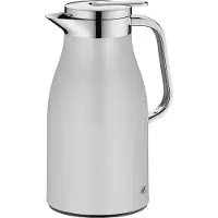 Alfi Skyline, Karaffel, 1 l, Kromfarget, Sølv, Plast, Silikon, Rustfritt stål, Termoplastisk elastomer (TPE), Rund, Plast