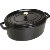 Staub 40509-322-0, 6,7 l, Sort, Støpejern, Emalje, Frankrike, 33 cm