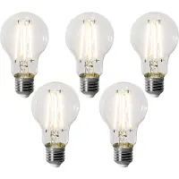 LUEDD Sett med 5 E27 dimbare LED-pærer A60 8W 900 lm 3000K