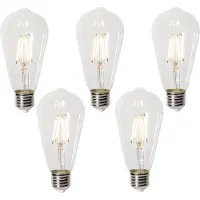 LUEDD Sett med 5 E27 dimbare LED-pærer ST64 Klar 5W 600 lm 2700K