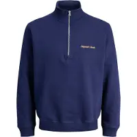 Jack & Jones Norrebro Emb Halv Glidelås Genser