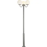 LINDBY Samuel utelampe, 218 cm, 3 lyskilder, globe, E27, IP44