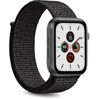 Puro SPORT - Sløyfe for smart armbåndsur - 130 - 200 mm - svart - for Apple Watch Hermès Series 9, SE 3, Series 10, Series 11, Series 8, Series 9