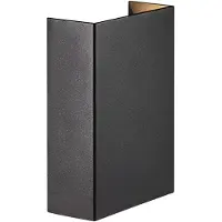 Nordlux Utendørs LED-vegglampe Fold Seaside opp/ned, 10 x 15 cm, svart