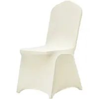 Vevor stretch spandex klappstoltrekk, universelt tilpasset stoltrekk, avtakbare vaskbare beskyttende sliptrekk, til bryllup, høytid, bankett, fest, feiring, middag (100 stk beige)