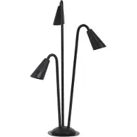 LINDBY veilampe Sorvete, svart, metall, 3 lyskilder, 83 cm