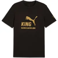 Puma RC Lens KING Logo Tee Men, Sport, Black/Matte Gold, XL