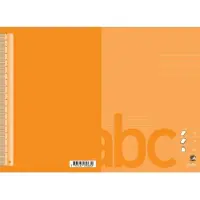 Bantex Skrivehæfte , A5, 11 linjer på 1/2 side (8 mm), orange, 25 stk.